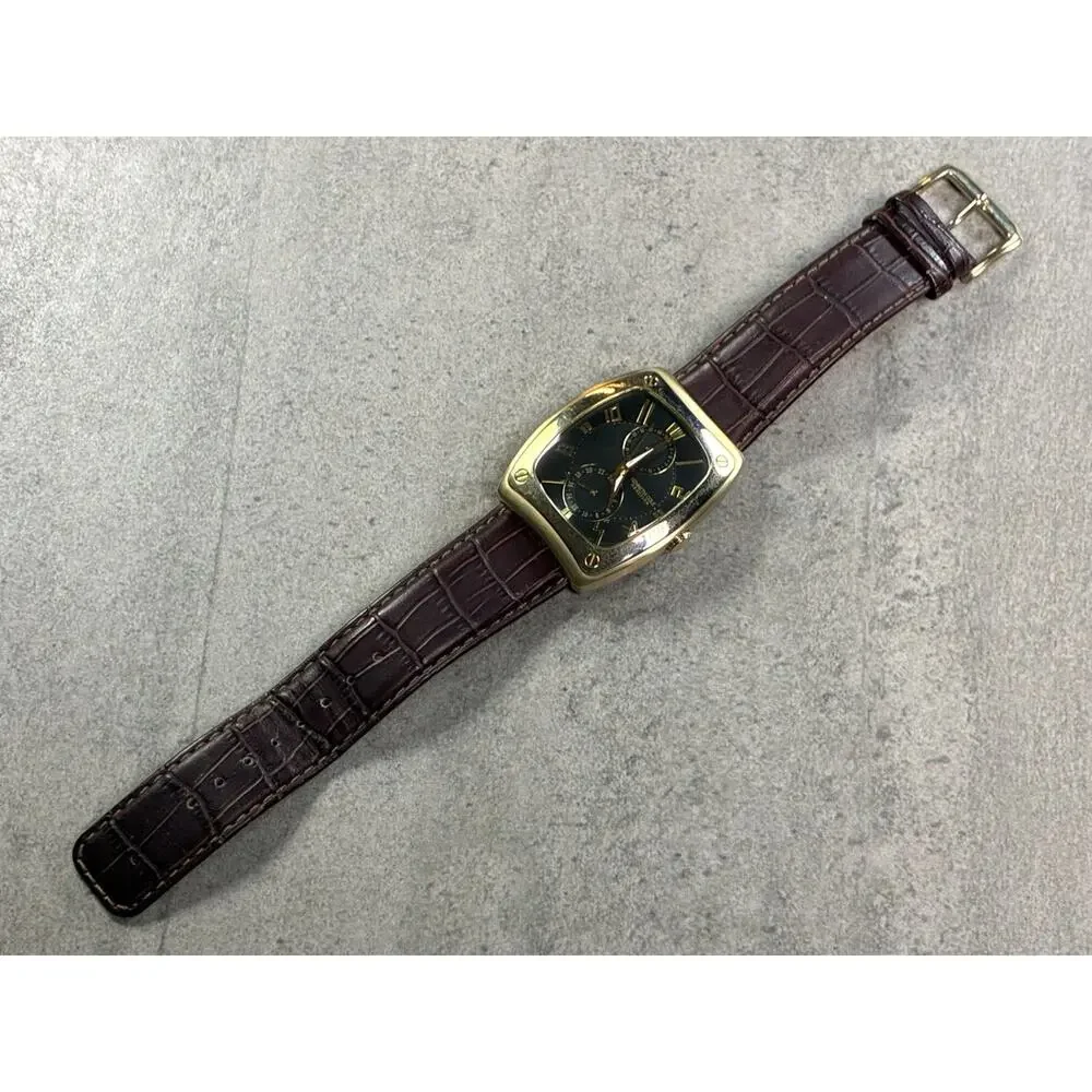 Kenneth Cole Reaction Men's Multi‑Function Watch Gold Rectangular 37mm Working